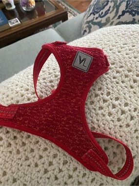 Vibrant Life Adjustable Red Comfort Bralette Harness Size Medium